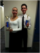 One of two first place trophies Taylor and Nicholson earned at the competition in Utah.